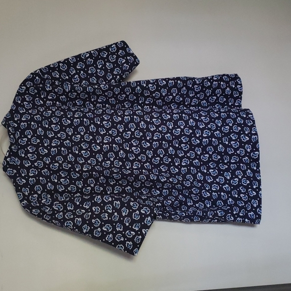 Universal Works Road Shirt In Navy Organic Flower Cotton - Picture 11 of 11